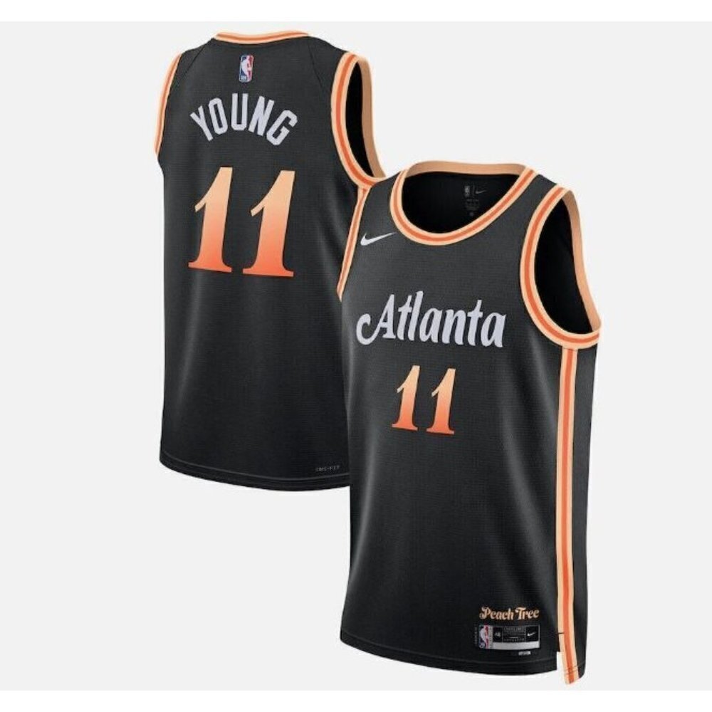 Trae Young Atlanta Hawks Swingman Jersey City Edition Peach Tree NBA Nike DriFit